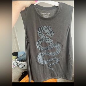 Taylor Swift Charcoal Snake Graphic Tank Top